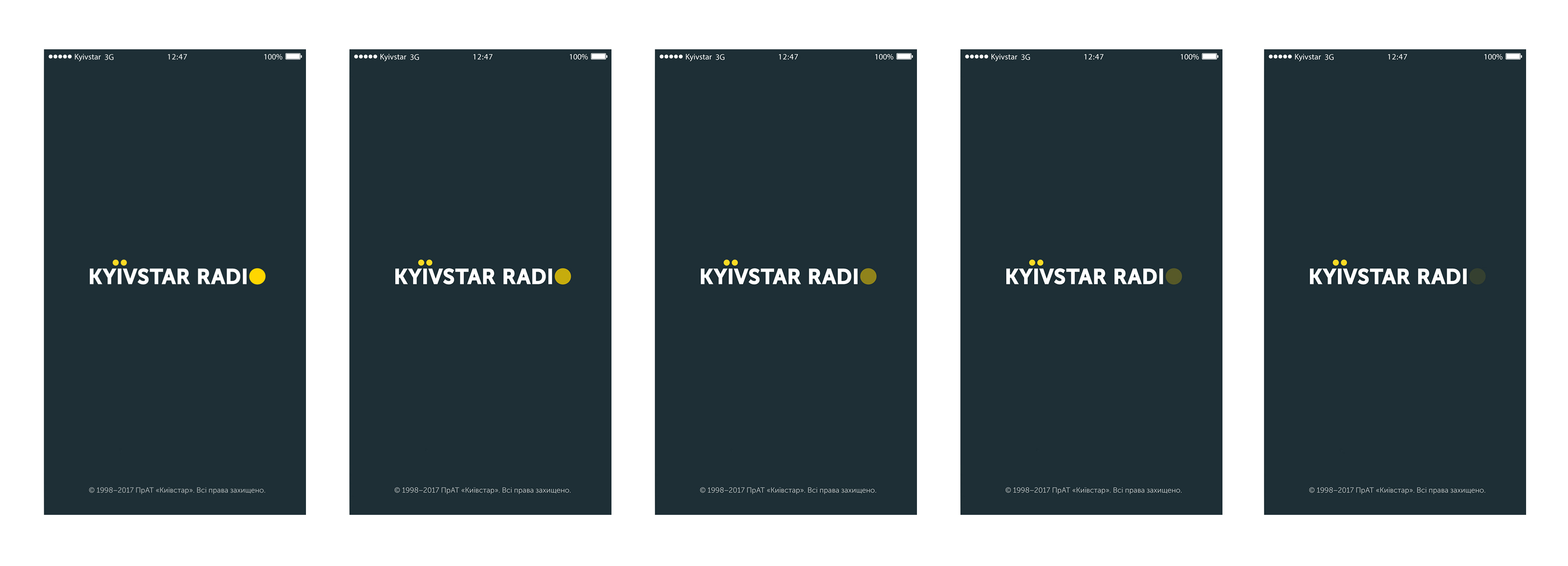 Kyivstar Radio mobile app design