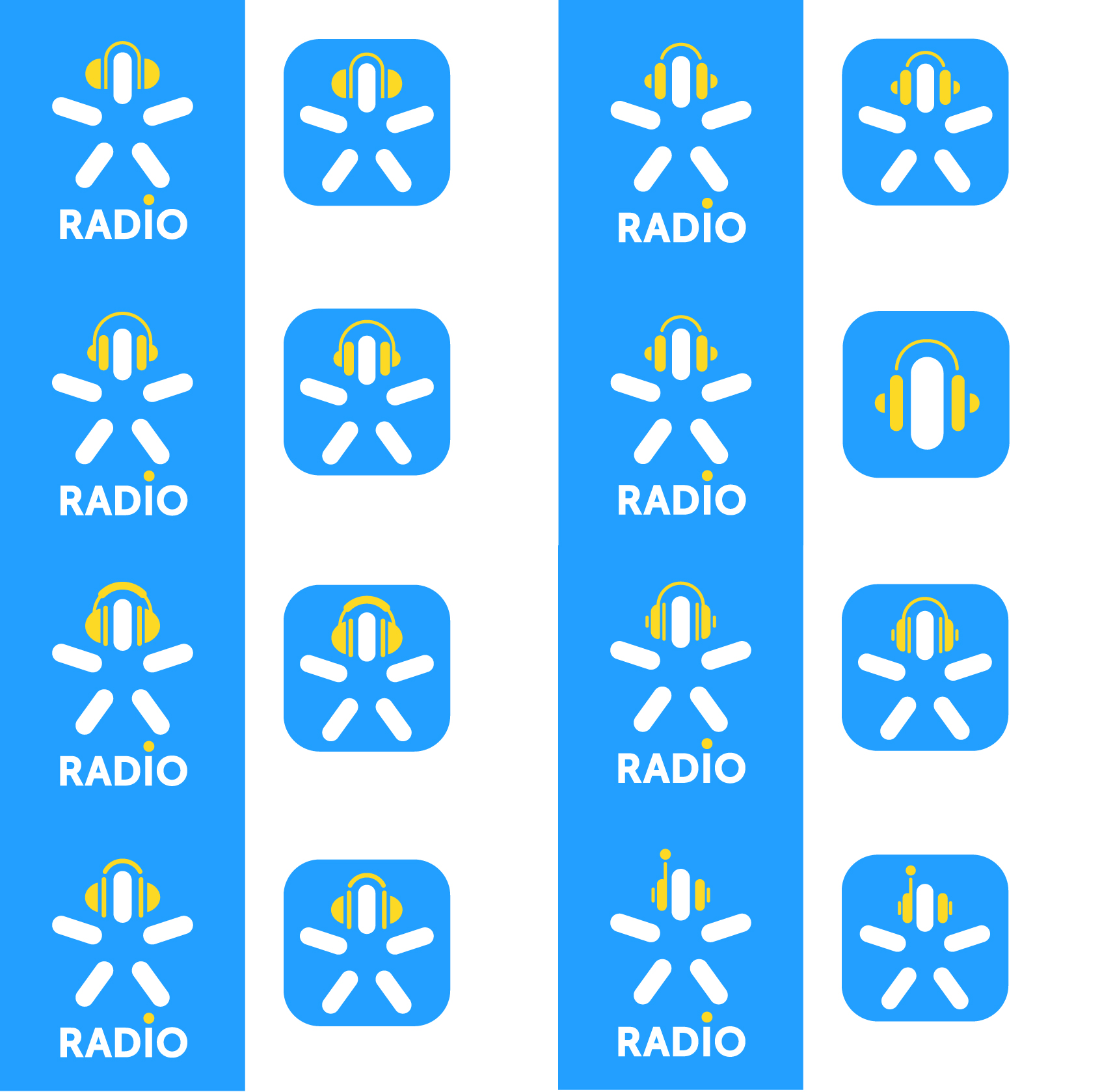 Design icon concepts for Kyivstar Radio mobile application