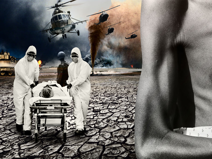 Famine. Editorial Digital Collage