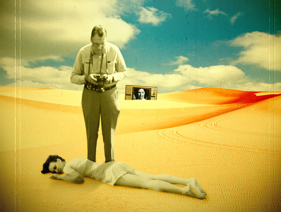 Mental clinic journey. Animated collage