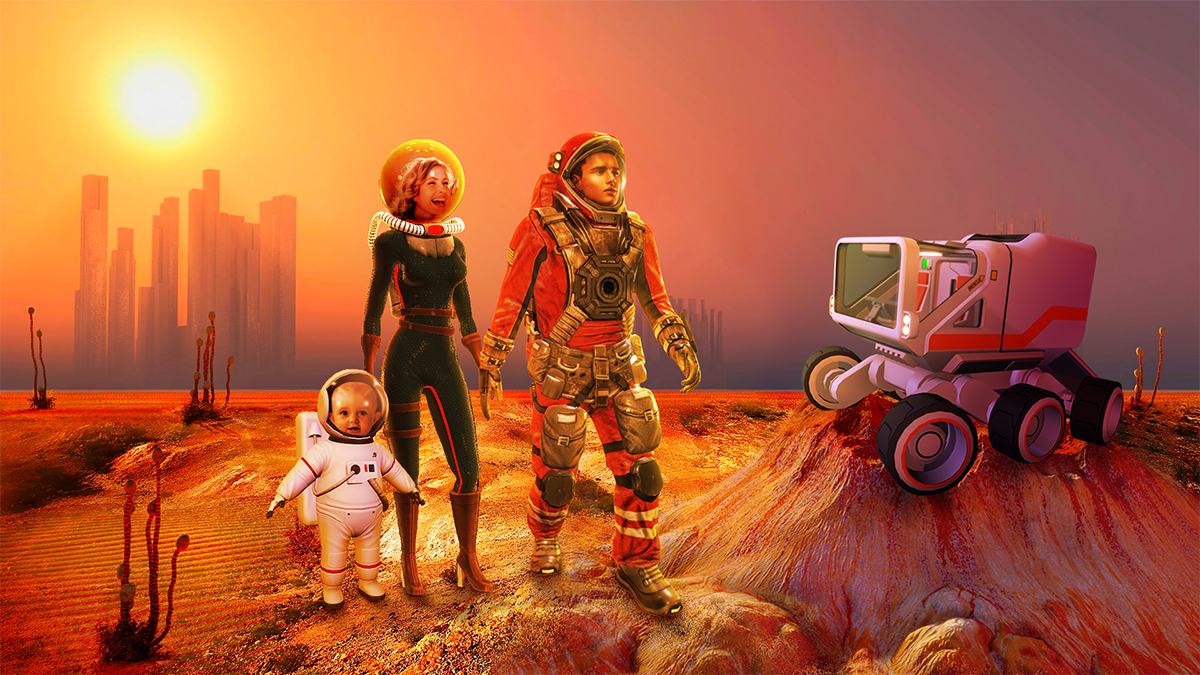 Time to Mars! Editorial Digital Collage